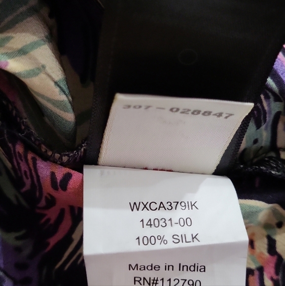 NWOT True Religion Angels Wings Print 100% Silk Button Down Shirt - Picture 12 of 13